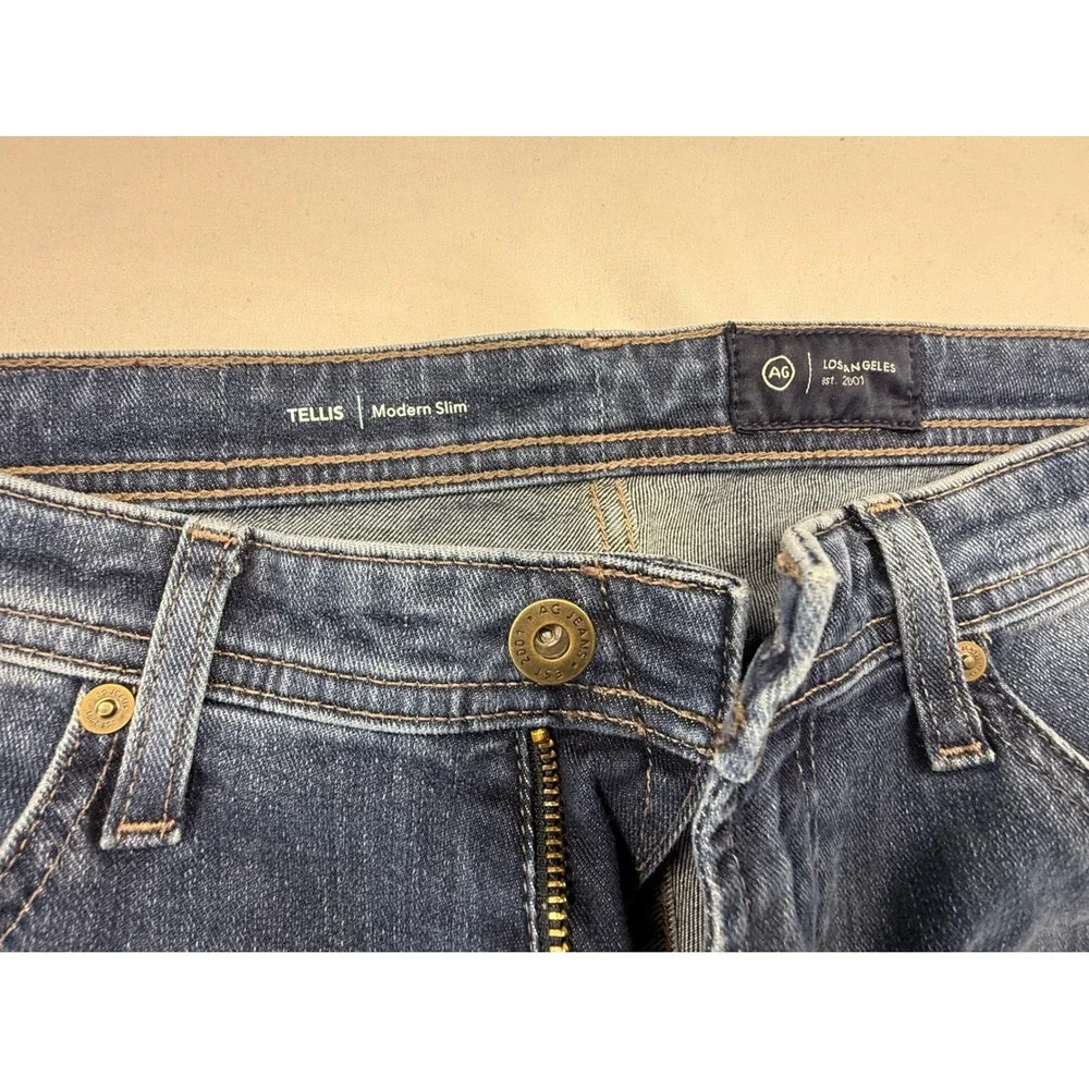 AG Adriano Goldschmied Tellis Modern Slim Jeans Mens 31x32 Blue Stretch Denim